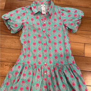 Jcrew factory floral shirt dress
